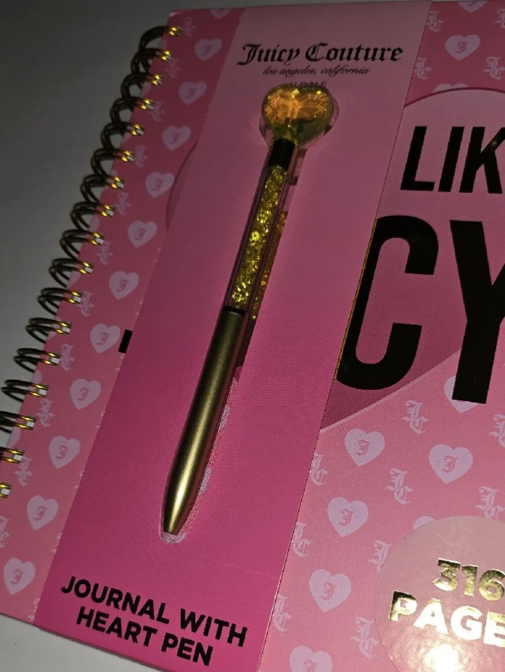 Juicy Couture Pink Journal with Pen